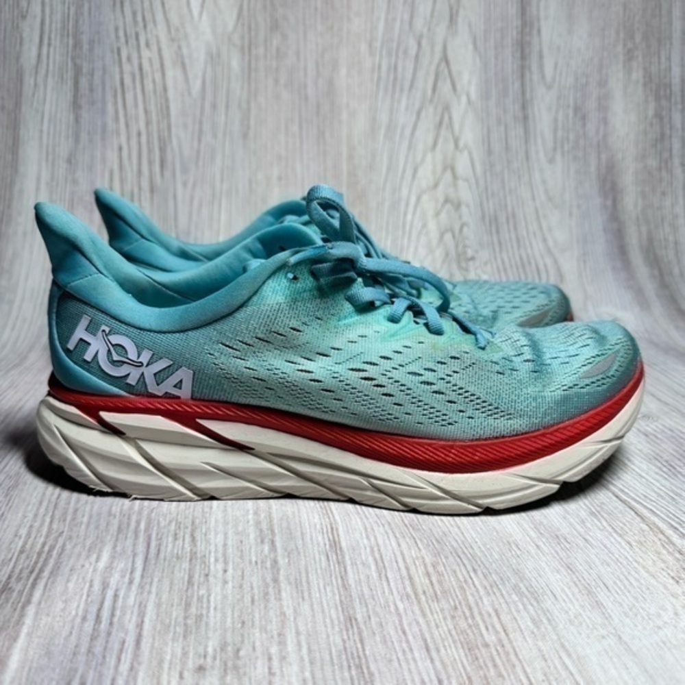 Women's HOKA One One Clifton 8 in Aquarelle,‎ Eggshell Blue - 1119394 AEBL (Size